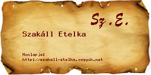 Szakáll Etelka névjegykártya