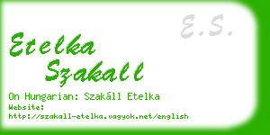 etelka szakall business card