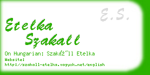etelka szakall business card